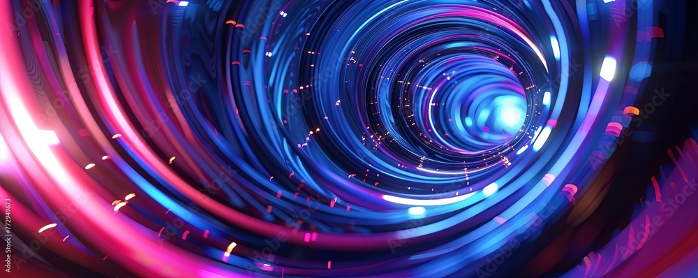 Abstract futuristic background with glowing lines and spiral shape Abstract futuristic background with glowing lines and spiral shape