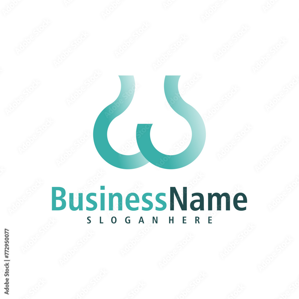 Letter W logo design vector. Creative Initial W logo concepts template Letter W logo design vector. Creative Initial W logo concepts template