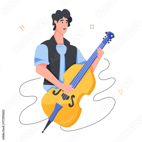 Rock Musicians Flat Character Icons
