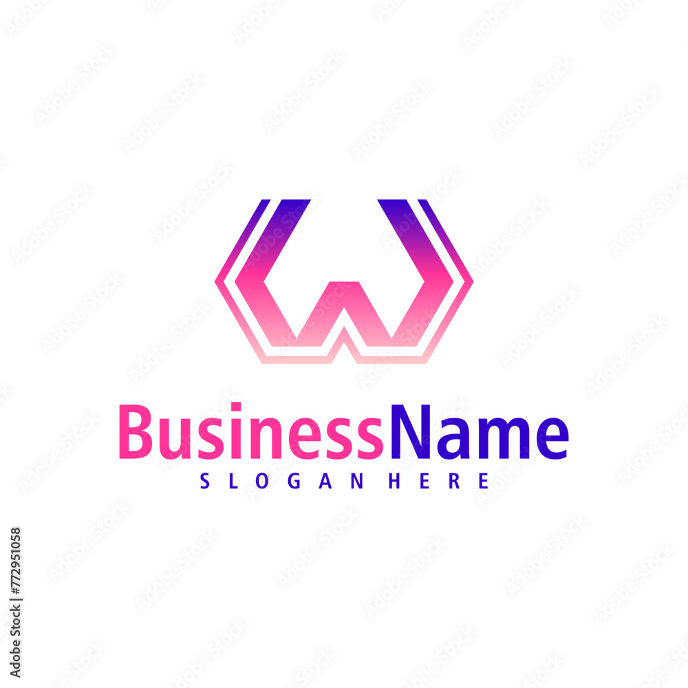 Letter W logo design vector. Creative Initial W logo concepts template Letter W logo design vector. Creative Initial W logo concepts template