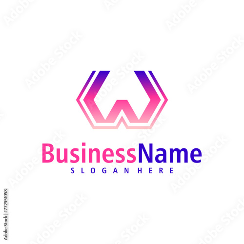 Letter W logo design vector. Creative Initial W logo concepts template