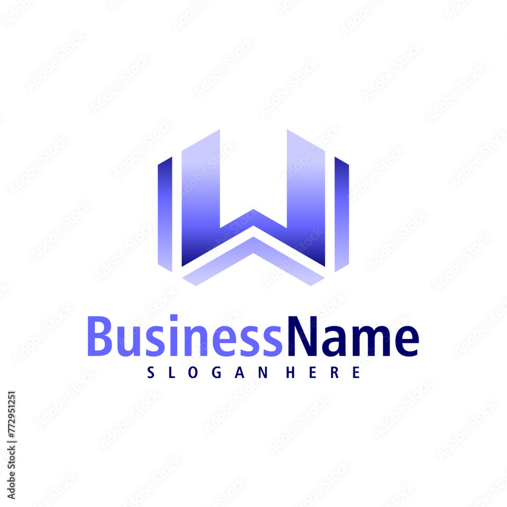 Letter W logo design vector. Creative Initial W logo concepts template Letter W logo design vector. Creative Initial W logo concepts template