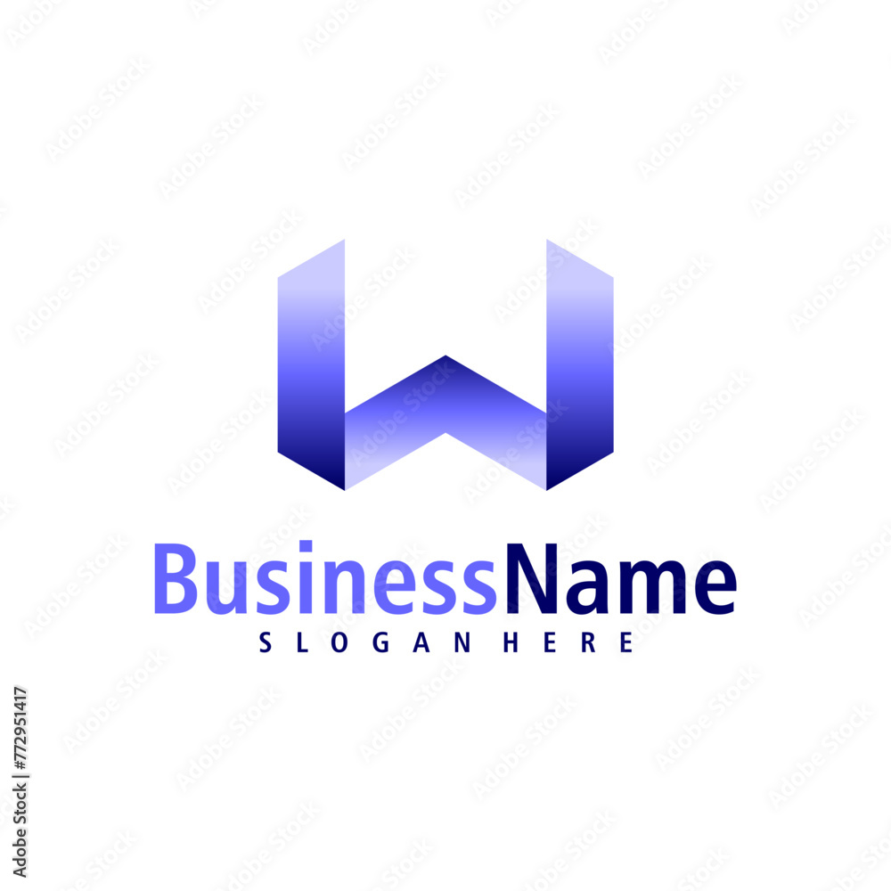 Letter W logo design vector. Creative Initial W logo concepts template Letter W logo design vector. Creative Initial W logo concepts template