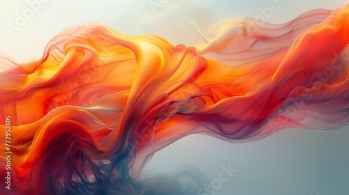 Abstract colorful smoke waves