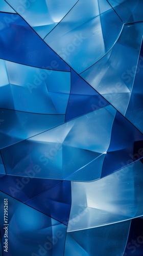 Abstract blue geometric shapes