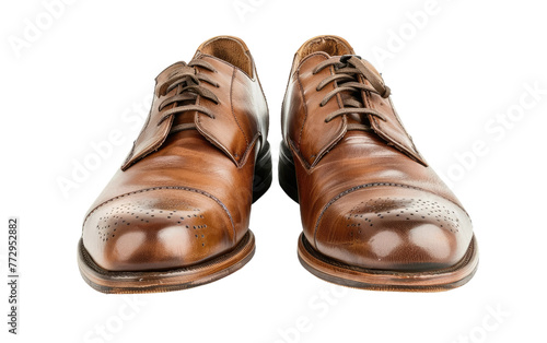 Mahogany Men's Footwear isolated on transparent Background