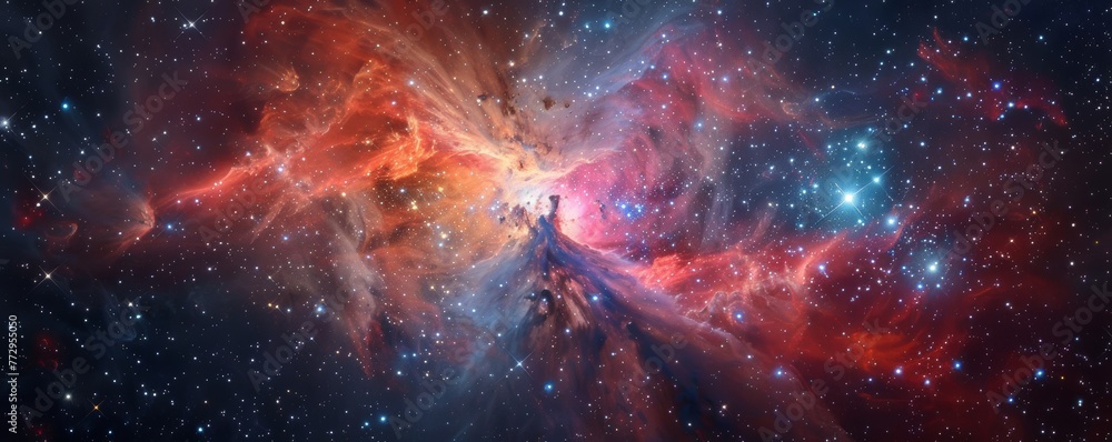Fototapeta premium Vibrant cosmic nebula