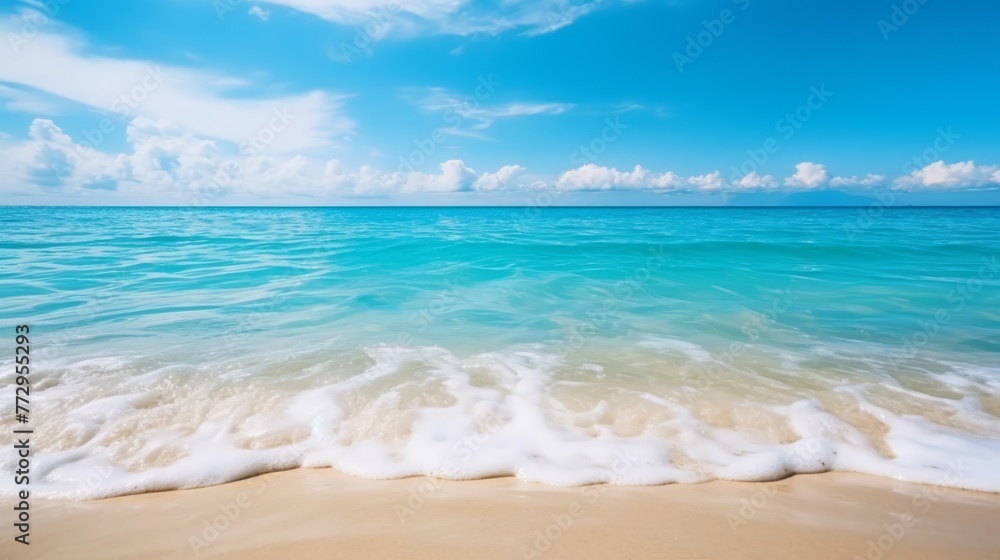 Summer background, tropical sea shore with beautiful blue water and sunny day. Copy space. Summer background, tropical sea shore with beautiful blue water and sunny day. Copy space.