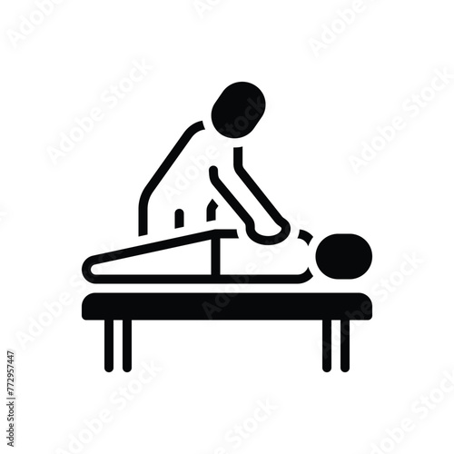 Black solid icon for therapy