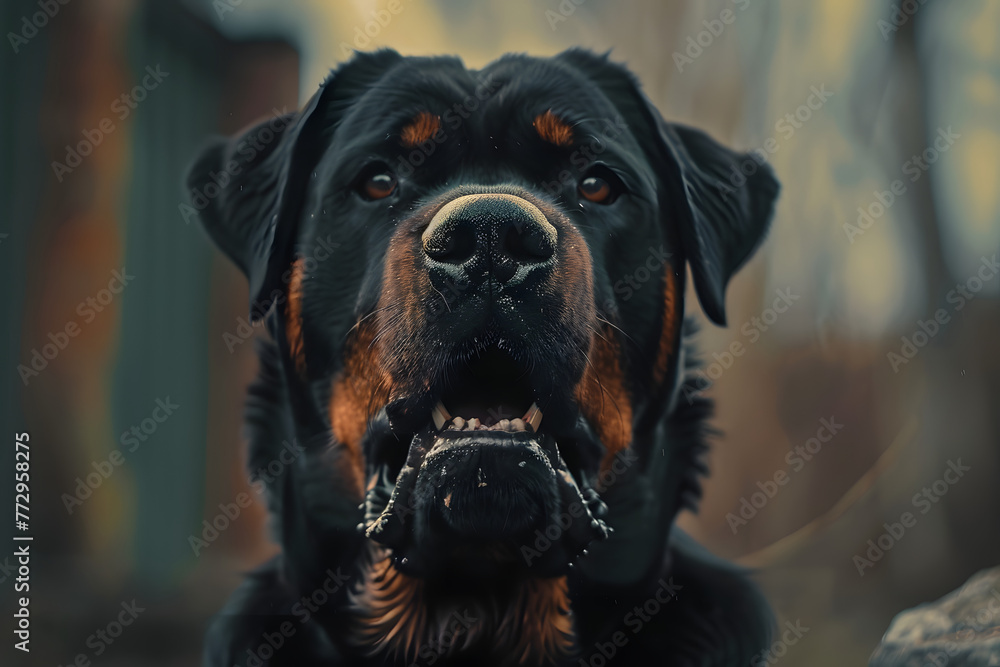 Obraz premium Aggressive barking dog