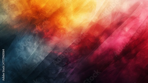 Abstract colorful diagonal stripes background © iVGraphic