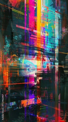 Abstract digital art with vibrant colors