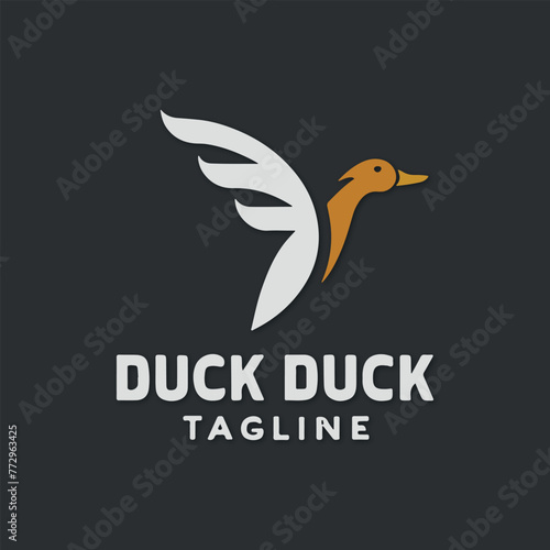 Duck icon set logo vector illustration design template design