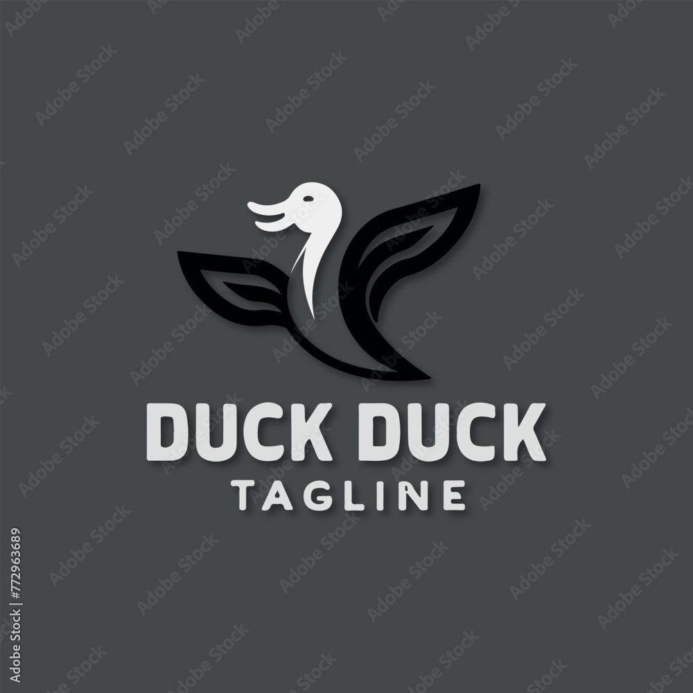 Fototapeta premium Duck icon set logo vector illustration design template design