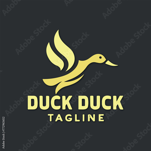 Duck icon set logo vector illustration design template design