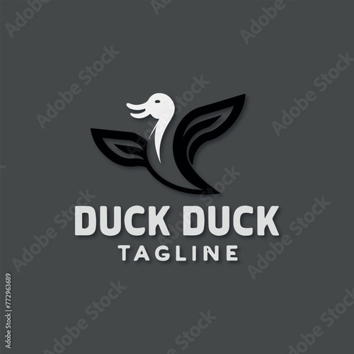 Duck icon set logo vector illustration design template design