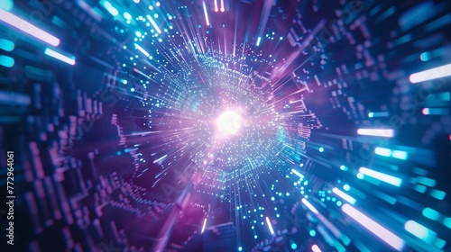 Purple Blur of Light A Glimpse into the Future Generative AI