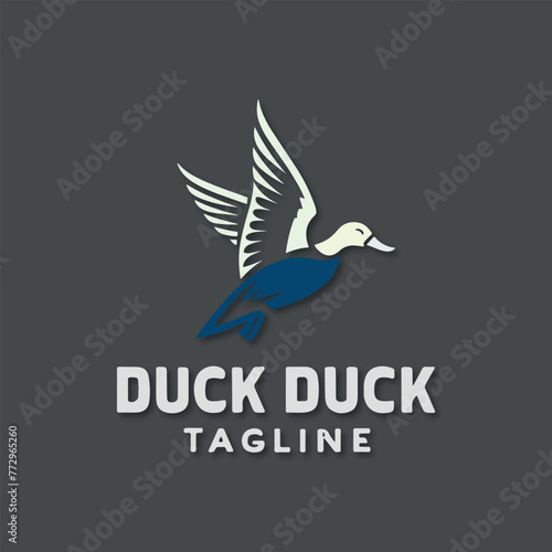 Duck icon set logo vector illustration design template design
