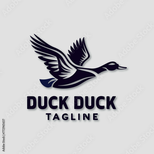 Duck icon set logo vector illustration design template design