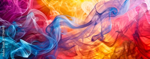 Abstract colorful smoke swirls