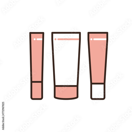 美容系の容器のイラスト