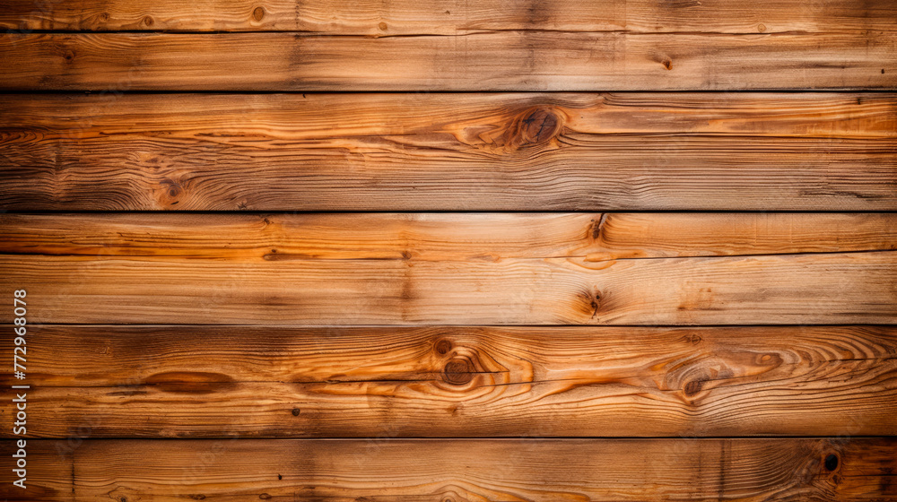 Naklejka premium Many wooden planks forming a close-up wall view