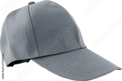 Gray baseball cap, trendy sport fashion accessory for casual style photo