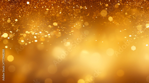 Close-Up of Shimmering Gold Glitter Background