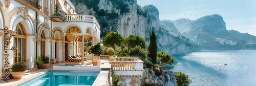 Picturesque Positano: A Stunning Landscape of Italys Amalfi Coast, Capturing the Essence of Mediterranean Beauty © MdIqbal