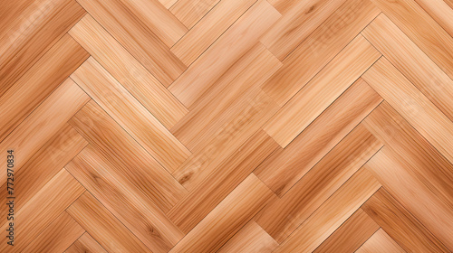 Close-up of wooden floor in herringbone pattern