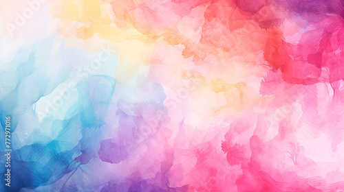 Colorful Abstract Watercolor Rainbow Background