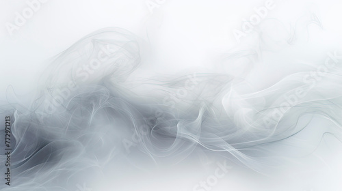White smoke swirling on a plain background