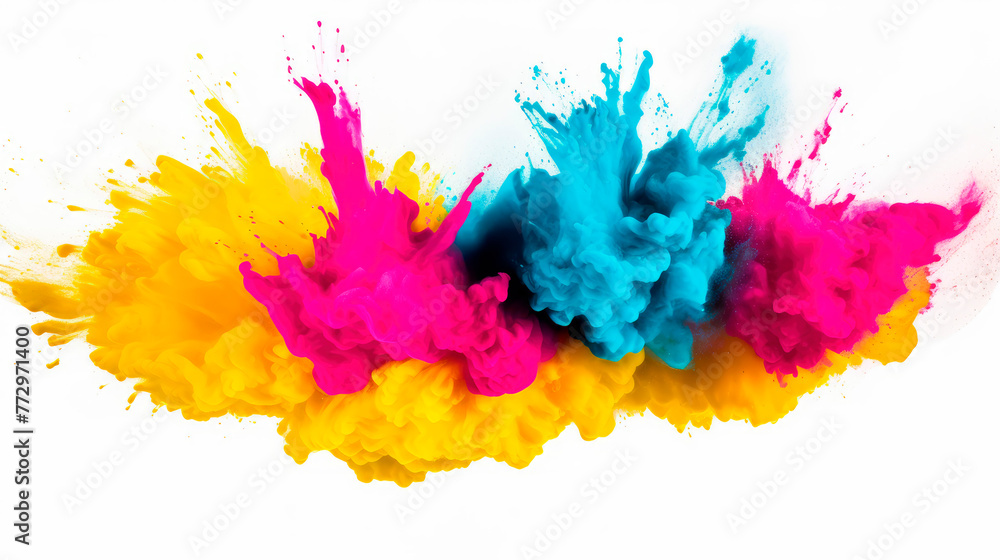 Colored ink in the air