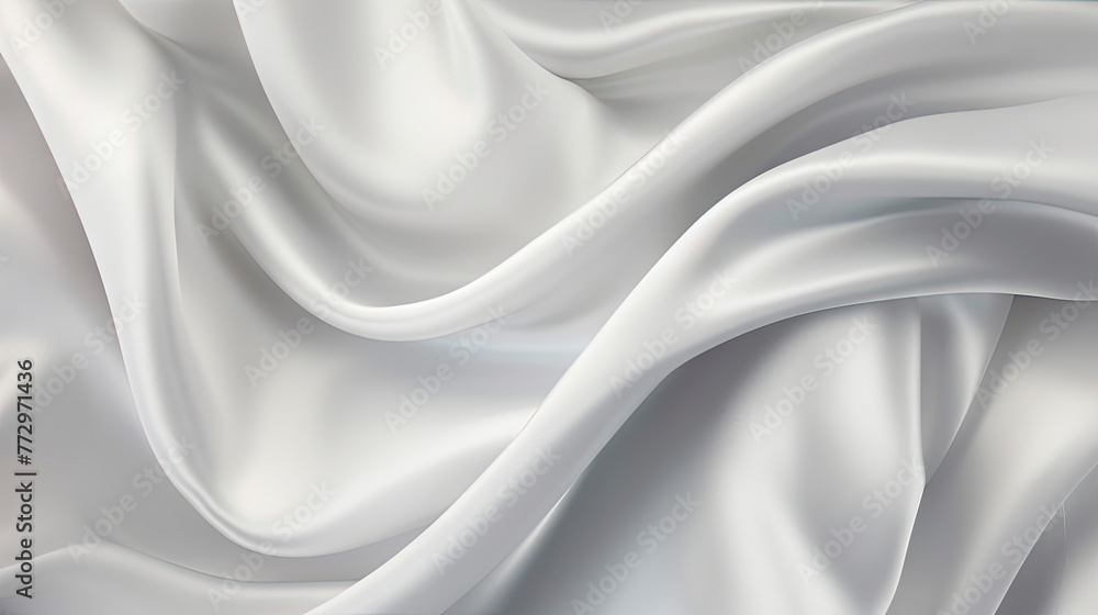 White fabric with numerous folds White fabric with numerous folds