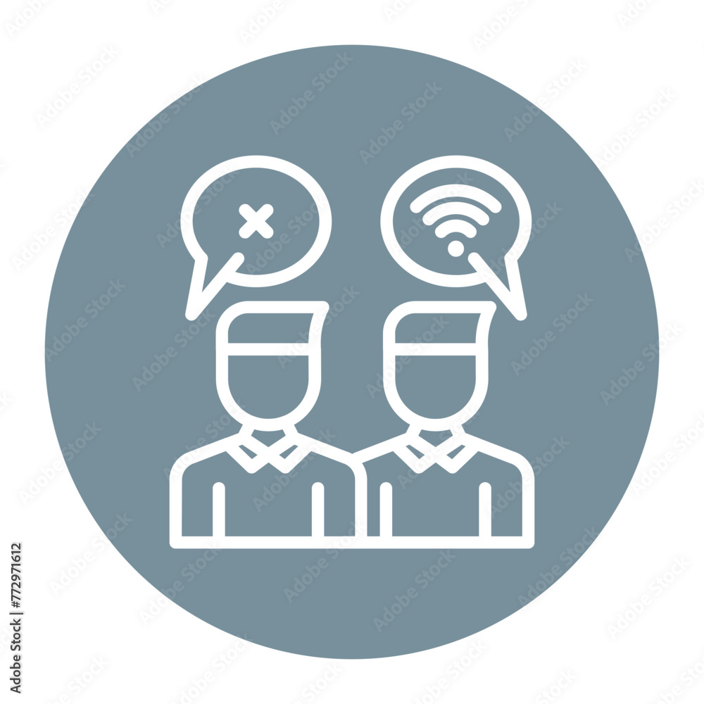 Digital Divide icon vector image. Can be used for Generation Gap. Digital Divide icon vector image. Can be used for Generation Gap.