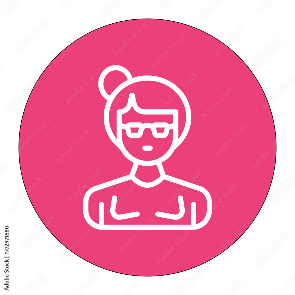 Elderly Woman icon vector image. Can be used for Generation Gap.