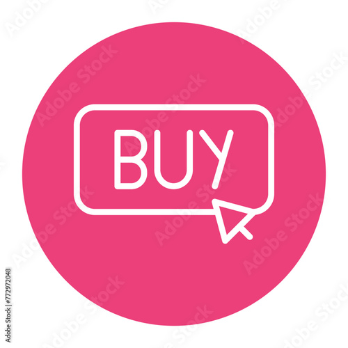 Click Purchase icon vector image. Can be used for Gaming Ecommerce.
