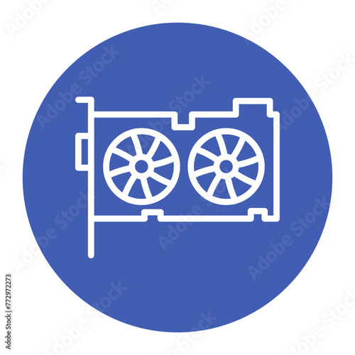 Graphics Card icon vector image. Can be used for Gaming Ecommerce.