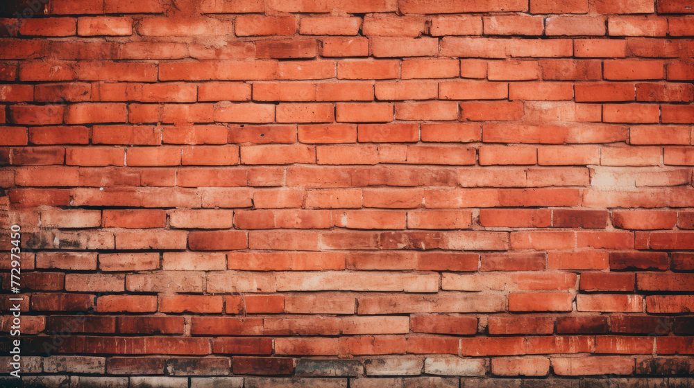 Fototapeta premium Close up of brick wall with black border
