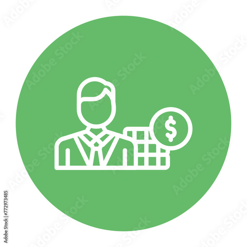 Broker Dealer icon vector image. Can be used for Crowdfunding.