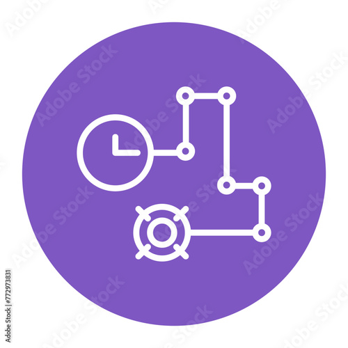 Project Timeline icon vector image. Can be used for Crowdfunding.