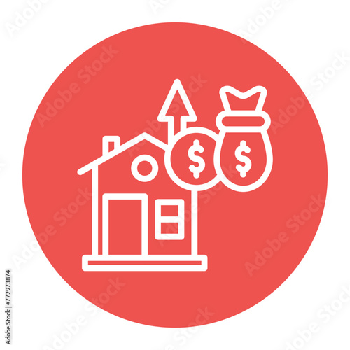 Real Estate Crowdfunding icon vector image. Can be used for Crowdfunding.
