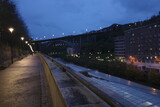 Evening in the city of Bilbao, Spain
