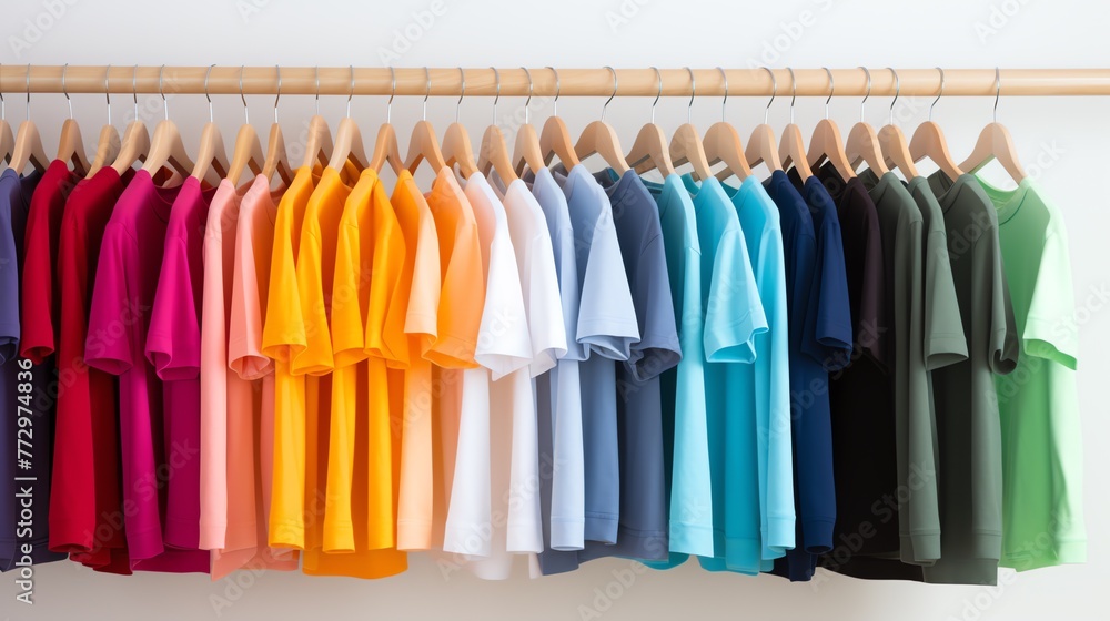 a group of colorful shirts on swingers a group of colorful shirts on swingers