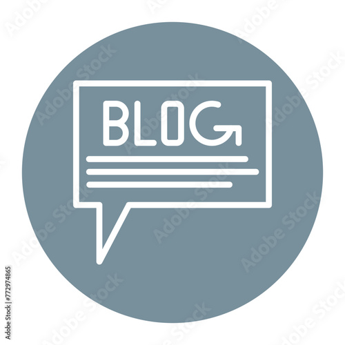 Blog icon vector image. Can be used for Public Relations Agency.