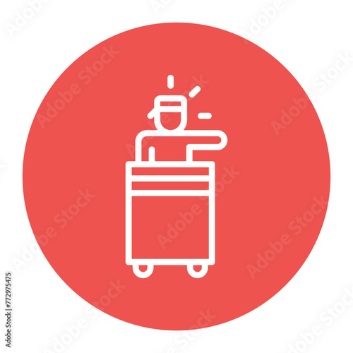 Spokesperson Male icon vector image. Can be used for Public Relations Agency.