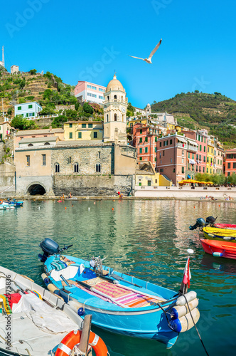 View of Vernazza in summer