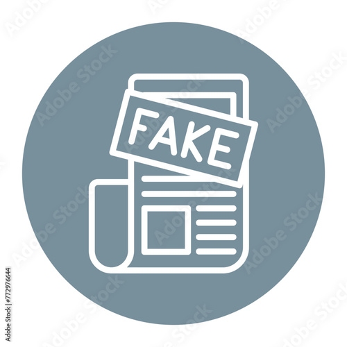 Fake News icon vector image. Can be used for New Media.