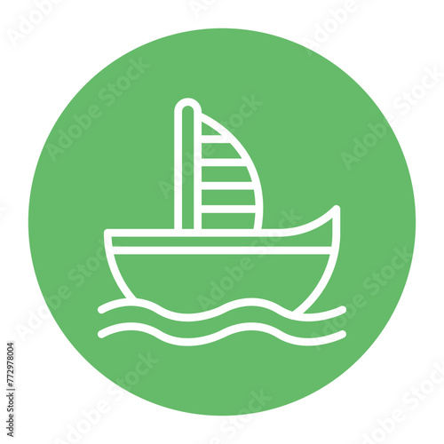 Boat icon vector image. Can be used for Battle Royale.