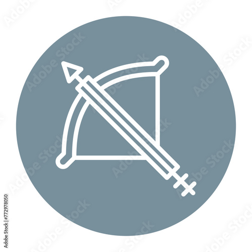 Crossbow icon vector image. Can be used for Battle Royale.